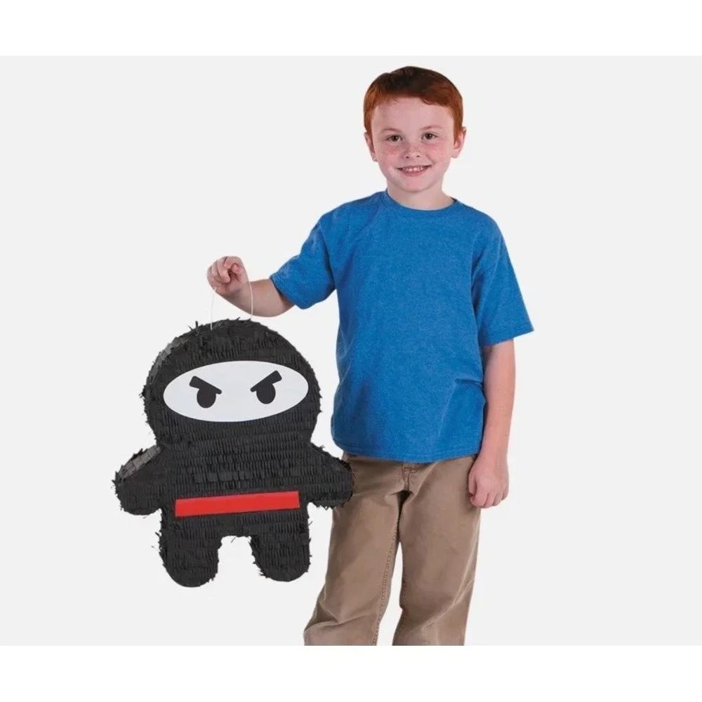 Fun Express Ninja Warrior Piñata Black Karate Martial Arts Birthday Party Decor